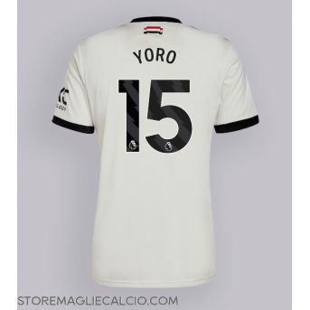 Manchester United Leny Yoro #15 Maglia Gara Terza Repliche 2024-25 Maniche Corte